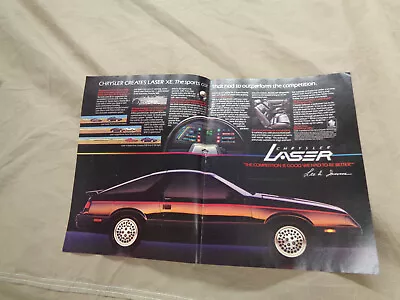 1983 Chrysler Laser XE  Large 2 Page Ad  Magazine • $1.99