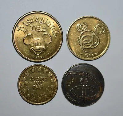 H19. Lot Of 4 Disneyland Disney Tokens Secret Locker Token Compass ++ • $14