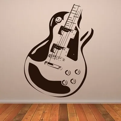 £12.99 • Buy Les Paul Electric Guitar Musical Instrument Wall Art Sticker (AS10163)