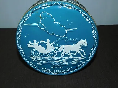 $63.99 • Buy Vintage Kitchen 7  Across Shirley Jean Horse & Carriage Fruit Cake Tin *empty*