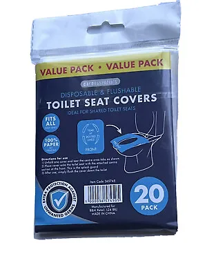 £1.49 • Buy Disposable Flushable Toilet Seat Paper Covers 20pk Perfect For Travel Stay Clean