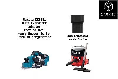 Makita DKP181Z  Cordless Planer  To Henry Hoover Dust Extraction Attachment • £11.99