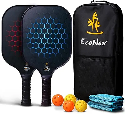 EcoNour Pickleball Paddles Set Of 2 - USAPA Approved Fiberglass Pickleball Paddl • $49