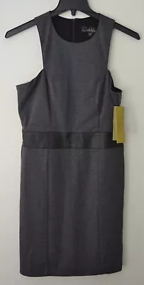 Nicole Miller Womens Lexi Ponte W/ Vegan Leather Dress Charcoal Choose Size • $24.63