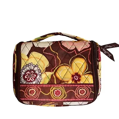 VERA BRADLEY Quilted Cotton Travel Toiletry Zip Around Hanging Case  BUTTERCUP • $16.10