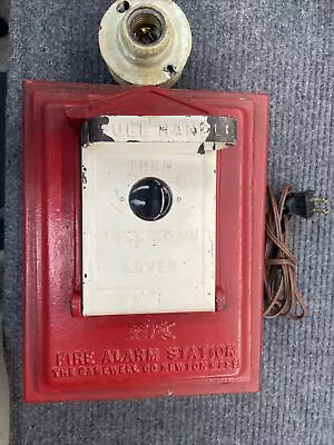 Vintage Antique Gamewell Fire Alarm Call Box Pull Station Fireman W/Light • $242.99