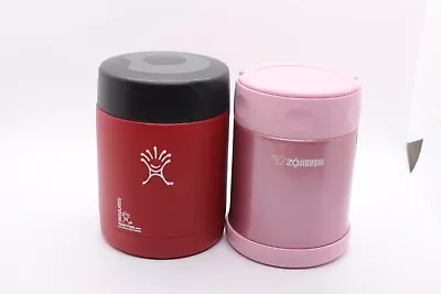 Lot 2 -Hydro Flask Vacuum Insulated Food Flask 12 Oz Red W Zojirushi SW EAE35 PS • $30