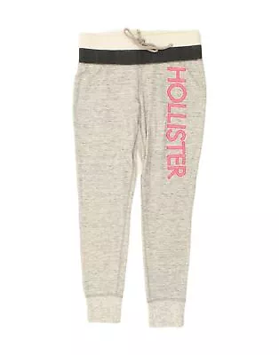 HOLLISTER Womens Graphic Tracksuit Trousers Joggers UK 12 Medium Grey BD94 • £18.95