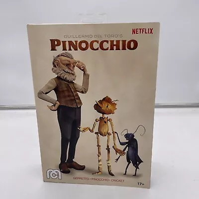 Mego Guillermo Del Toro’s Pinocchio 8” Action Figure Set New Geppetto Cricket • $54