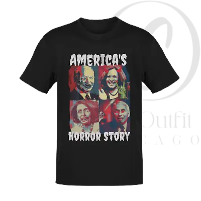 Funny Biden Shirts America's Horror Story T Shirt Anti Ultra Maga Trump Shirt • $18.98