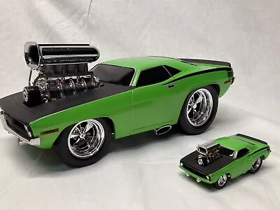 Muscle Machine Build It Kit Metallic Green  ‘70 Cuda'  1/18 & 1/64 Scale Diecast • $39.99