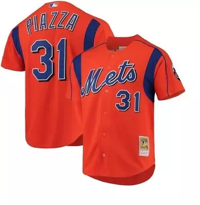 MLB Mitchell & Ness New York Mets #31 Baseball Jersey New Mens Sizes $130 • $74.99