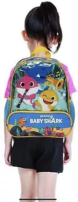 Nickelodeon Pinkfong Baby Shark Backpack [Blue & Yellow] 12 Inch • $14.99