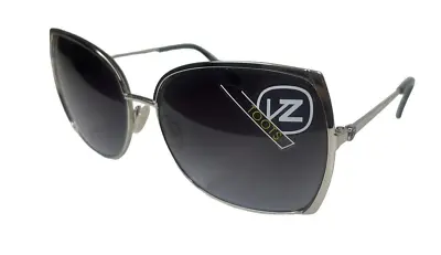 Von Zipper Toots Women Silver Fame Black Gradient Lens Oversized Sunglasses NWT • $59.65