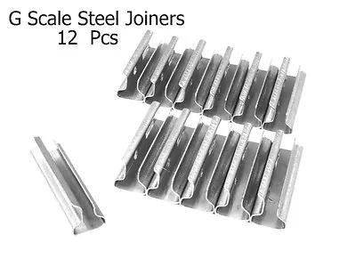 G Scale Model Train Stainless Steel Track Rail Joiners (12 Pieces) • $17.99