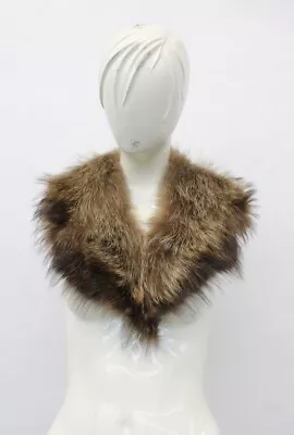 Mint Raccoon Fur Notch Collar Wrap Women Woman Size 4 X32  • $29