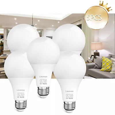 E27 50/90/150/180W Equivalent LED Bulbs Plastic Clad Aluminium Energy Saving USA • $15.95