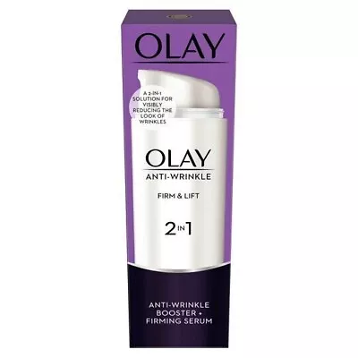 Olay Anti-Wrinkle Booster Firm & Lift 2in1 Day Cream & Firming Serum 50ml NEW • £10.99