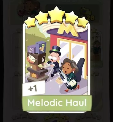 Set 17 Monopoly Go Sticker  Melodic Haul 5 Star Card • $5.07