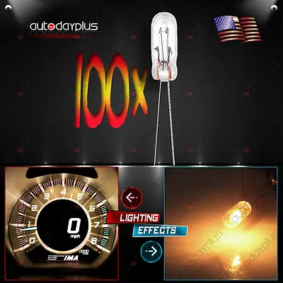 100x Gm Warm White Mini Bulbs Speedometer Instrument Cluster Backlight 12v-14v • $9.68