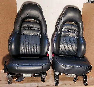 99-04 C5 Corvette Power Leather Black Sport Seats Driver & Passenger LH & RH Set • $650