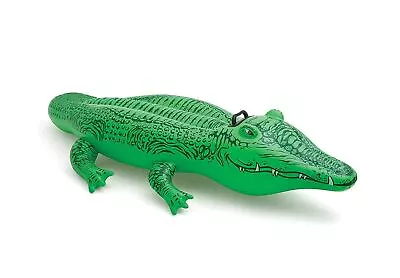Intex Inflatable Giant Gator Crocodile Ride On Beach Lilo Swimming Pool Toy • £11.99