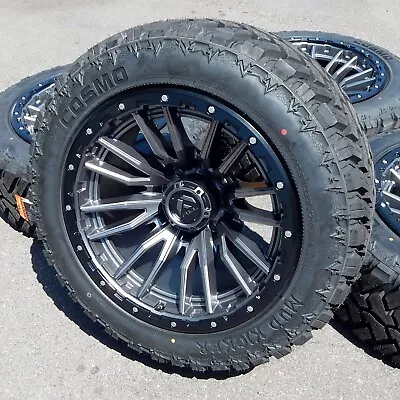 22x12  D680 Fuel Rebel Gray Wheels Rims 35x12.50x22 M/T Tires 8x170mm Ford F-250 • $3650