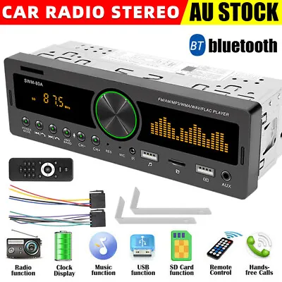 Car Radio Stereo Single DIN FM/AM Stereo MP3 Player Head Unit USB AUX Bluetooth • $29.79