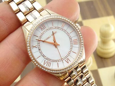 MICHAEL KORS Lauryn 32mm Ladies Rose Gold Designer Bracelet Wristwatch MK-3716 • £4.99