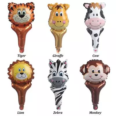 Monkey Giraffe Cow Foil Balloon Kids Inflatable Toys Safari Jungle Animal Head • $6.61