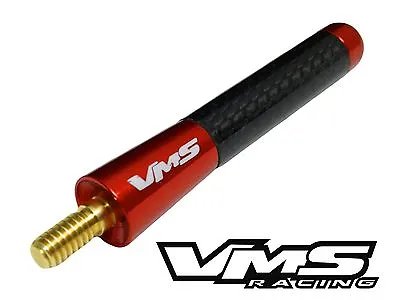 Red Carbon Fiber Short Screw In Antenna 3  For 07-15 Mini Cooper • $14.95