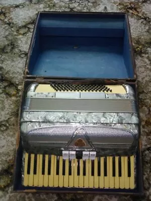 Silver/Grey Pasquale Soprani Piano Accordion. No 50/203 • $800