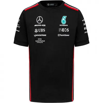 Mercedes AMG Petronas F1 Drivers Team Black Tee 2023 Small • $50