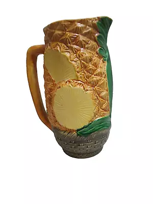 Majolica Style Pineapple Pitcher - Vintage Repro - Nice Detailing! Japan • $22.99