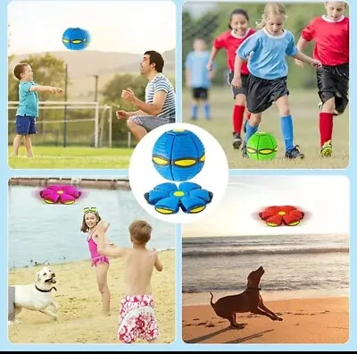 Pet Dog Toys Flying Saucer Ball Magic Deformation UFO Kids Family Toy Sports • $8