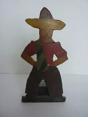 Vintage Wooden Doorstop Mexican Sombrero Handmade • $20