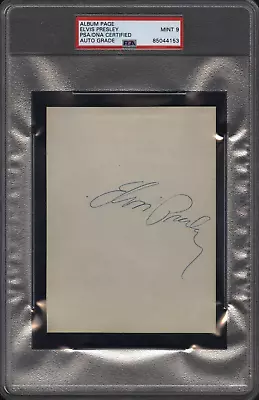 ELVIS PRESLEY 1955 Vintage Signed Autographed Album Page PSA MINT 9 AUTO GRADE • $15000