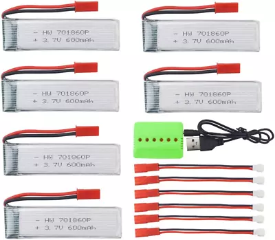 Model Aircraft Battery 6Pcs 3.7 600Mah For UDI U817 U818A For V959 V222 V929 For • $35.95