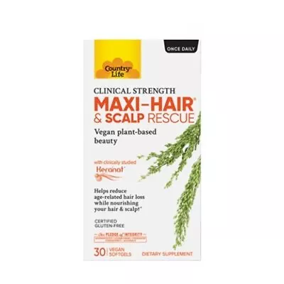 Maxi-Hair And Scalp Rescue 30 Softgels  By Country Life • $33.37