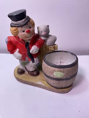 Jasco Hobo Clown Luvkins Planter Candle Holder Toothpick Holder Vintage 5in High • $7.99