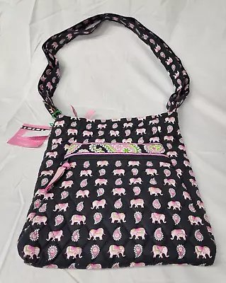 Vera Bradley Hipster Pink Elephants Pink Retired New With Tags • $93.75