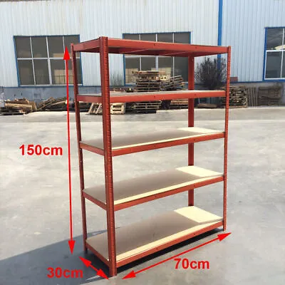 5 Tier Metal Warehouse Storage Shelving Unit Home Garage Organizer Display Rack • £22.20