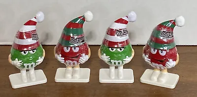 Lot Of 4 Mars Inc M&M Candy Christmas Red Green Figure Toy Collectable Ornament • $25