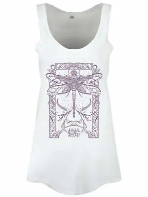 Cryptic Dragonfly Ladies White Floaty Vest Adaptability Transformation Change • £17.95