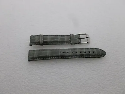 Genuine Michele 16 Mm  Gray  Alligator  Watch Band Strap Pre-Owned • $24.77