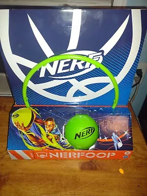 NEW NERF NERFOOP The Classic Mini Foam Basketball And Hoop Hooks On Doors  • $12