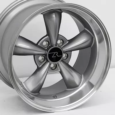 17  Gunmetal Mirror Lip Bullitt Style Wheels 17x9 17x10.5 5x114.3 Mustang 94-04 • $729