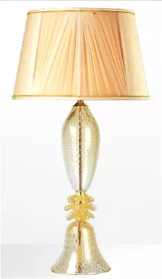 Murano Glass Table Lamp Original Vintage Style Lighting Italian Design With Gold • $1690