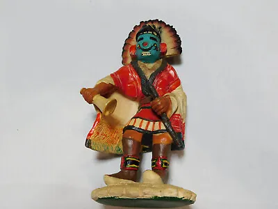 Very Nice 7  Tall Mayan Masked Plaster Figurine With Great Detail • $9.25