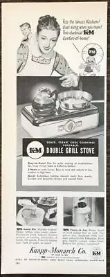 1948 Knapp-Monarch Double Grill Stove Print Ad Fits Tinest Kitchens And Portable • $9.85